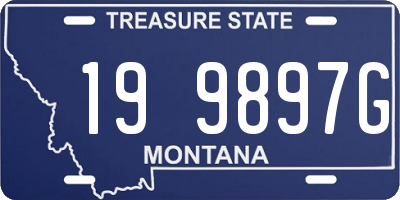 MT license plate 199897G