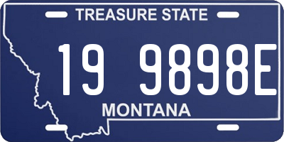 MT license plate 199898E