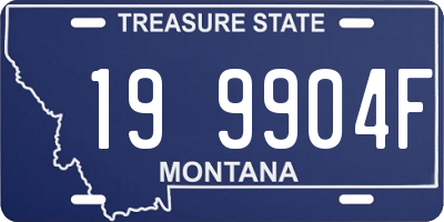 MT license plate 199904F
