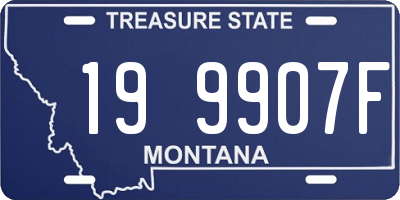 MT license plate 199907F