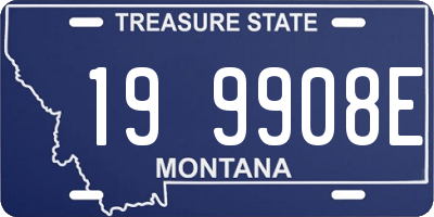 MT license plate 199908E