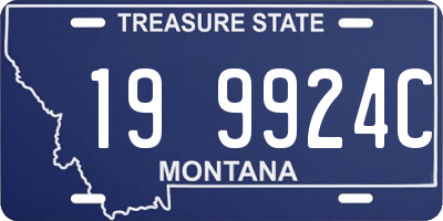 MT license plate 199924C