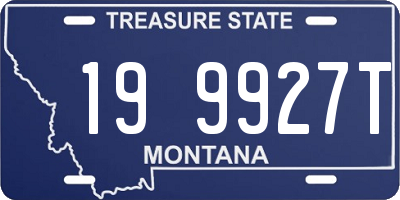 MT license plate 199927T