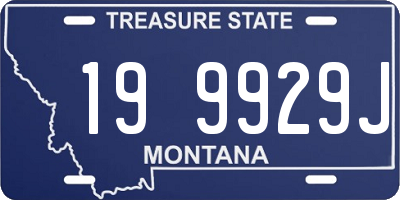MT license plate 199929J