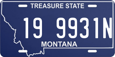 MT license plate 199931N