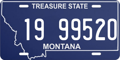 MT license plate 199952O