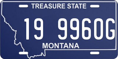 MT license plate 199960G