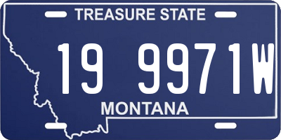 MT license plate 199971W