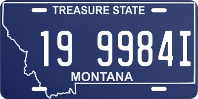MT license plate 199984I