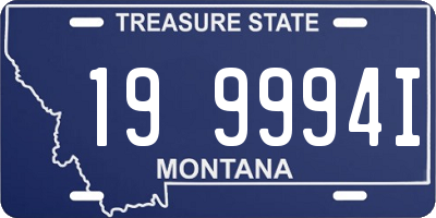 MT license plate 199994I
