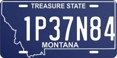 MT license plate 1P37N84