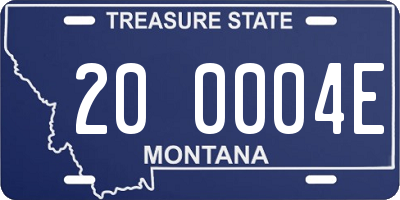 MT license plate 200004E