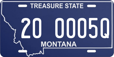MT license plate 200005Q