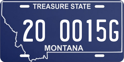 MT license plate 200015G