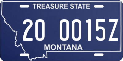 MT license plate 200015Z