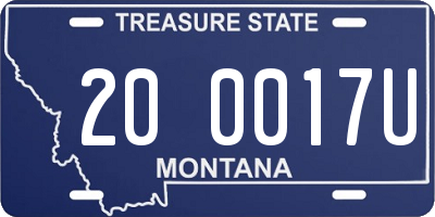 MT license plate 200017U