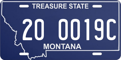 MT license plate 200019C