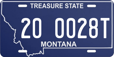 MT license plate 200028T