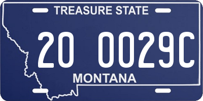 MT license plate 200029C