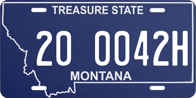 MT license plate 200042H