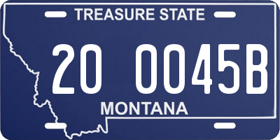 MT license plate 200045B