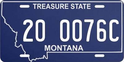MT license plate 200076C