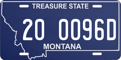MT license plate 200096D