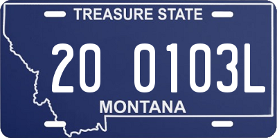 MT license plate 200103L