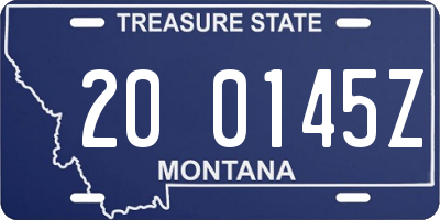 MT license plate 200145Z