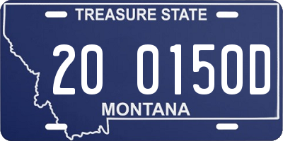 MT license plate 200150D