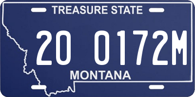 MT license plate 200172M