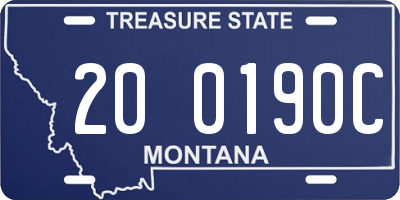 MT license plate 200190C