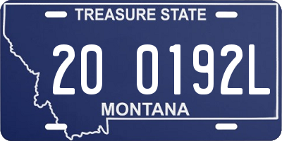 MT license plate 200192L
