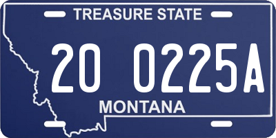 MT license plate 200225A