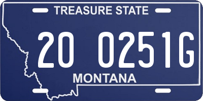 MT license plate 200251G