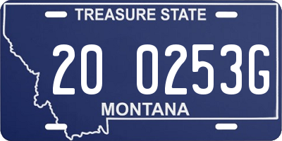 MT license plate 200253G