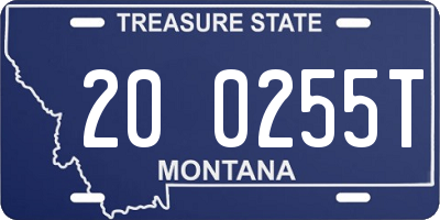 MT license plate 200255T