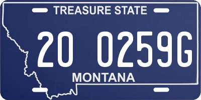 MT license plate 200259G