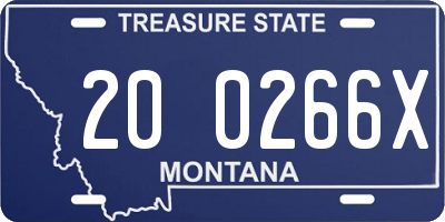 MT license plate 200266X