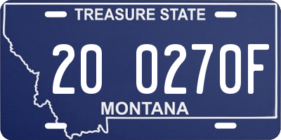 MT license plate 200270F