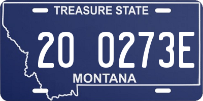 MT license plate 200273E