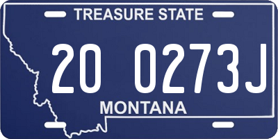 MT license plate 200273J