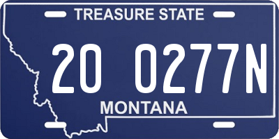 MT license plate 200277N