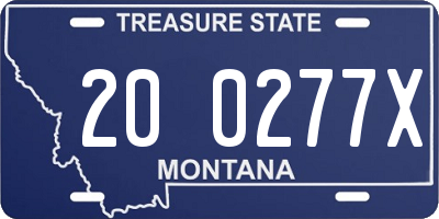 MT license plate 200277X