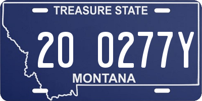 MT license plate 200277Y