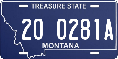 MT license plate 200281A