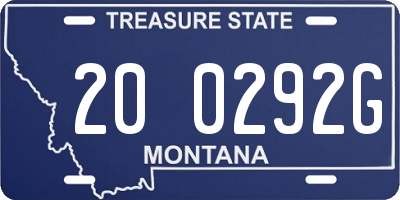 MT license plate 200292G