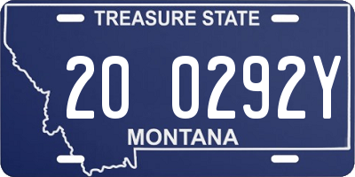 MT license plate 200292Y