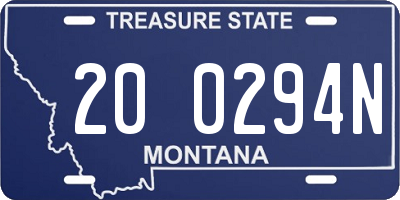 MT license plate 200294N
