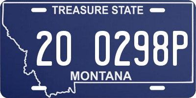 MT license plate 200298P